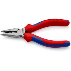 Knipex Spitz-Kombizange mit Mehrkomponenten-Hüllen schwarz atramentiert 145 mm (SB-Karte/Blister) Nr. 08 22 145 SB