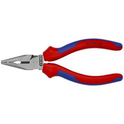 Knipex Spitz-Kombizange mit Mehrkomponenten-Hüllen schwarz atramentiert 145 mm (SB-Karte/Blister) Nr. 08 22 145 SB