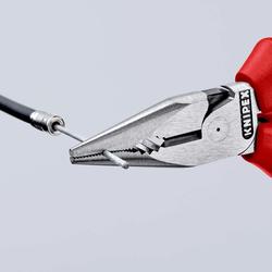Knipex Spitz-Kombizange mit Mehrkomponenten-Hüllen schwarz atramentiert 145 mm (SB-Karte/Blister) Nr. 08 22 145 SB