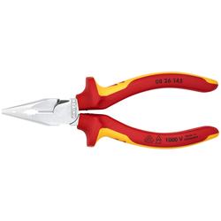 Knipex Spitz-Kombizange isoliert mit Mehrkomponenten-Hüllen, VDE-geprüft verchromt 145 mm Nr. 08 26 145
