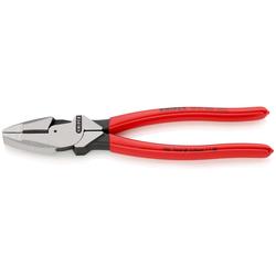 Knipex Kraft-Kombizange Lineman's Pliers amerikanisches Modell mit rutschhemmendem Kunststoff überzogen schwarz atramentiert 240 mm Nr. 09 01 240