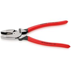 Knipex Kraft-Kombizange Lineman\u0027s Pliers amerikanisches Modell mit rutschhemmendem Kunststoff überzogen schwarz atramentiert 240 mm Nr. 09 01 240
