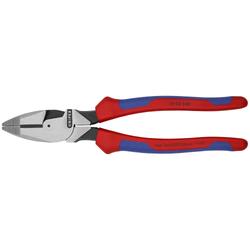 Knipex Kraft-Kombizange Lineman\u0027s Pliers amerikanisches Modell mit Mehrkomponenten-Hüllen schwarz atramentiert 240 mm (SB-Karte/Blister) Nr. 09 02 240 SB