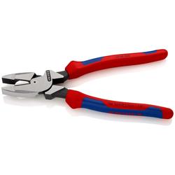 Knipex Kraft-Kombizange Lineman\u0027s Pliers amerikanisches Modell mit Mehrkomponenten-Hüllen schwarz atramentiert 240 mm (SB-Karte/Blister) Nr. 09 02 240 SB