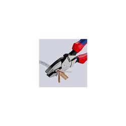 Knipex Kraft-Kombizange Lineman\u0027s Pliers amerikanisches Modell mit Mehrkomponenten-Hüllen schwarz atramentiert 240 mm (SB-Karte/Blister) Nr. 09 02 240 SB