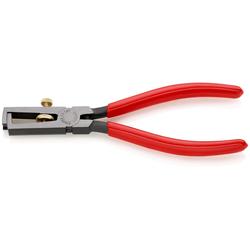 Knipex Abisolierzange mit Öffnungsfeder, universal mit Kunststoff überzogen schwarz atramentiert 160 mm (SB-Karte/Blister) Nr. 11 01 160 SB