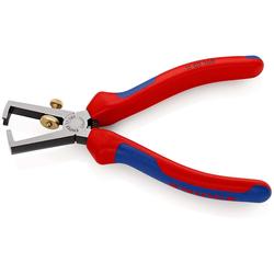 Knipex Abisolierzange mit Öffnungsfeder, universal mit Mehrkomponenten-Hüllen schwarz atramentiert 160 mm (SB-Karte/Blister) Nr. 11 02 160 SB