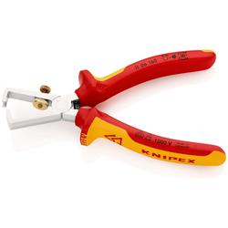 Knipex Abisolierzange mit Öffnungsfeder, universal isoliert mit Mehrkomponenten-Hüllen, VDE-geprüft verchromt 160 mm (SB-Karte/Blister) Nr. 11 06 160 SB