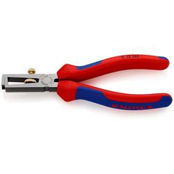 Knipex Abisolierzange universal mit Mehrkomponenten-Hüllen schwarz atramentiert 160 mm Nr. 11 12 160