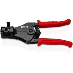 Knipex Abisolierzange mit Formmessern mit Kunststoff-Griffhüllen schwarz lackiert 180 mm Nr. 12 21 180 EAN