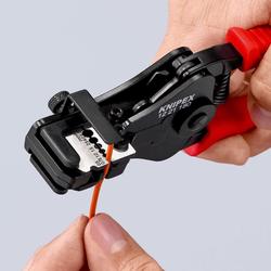 Knipex Abisolierzange mit Formmessern mit Kunststoff-Griffhüllen schwarz lackiert 180 mm Nr. 12 21 180 EAN