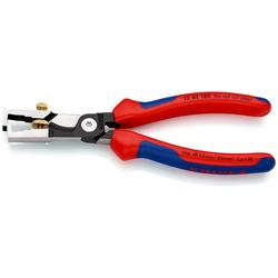 Knipex StriX® Abisolierzangen mit Kabelschere mit Mehrkomponenten-Hüllen schwarz atramentiert 180 mm (SB-Karte/Blister) Nr. 13 62 180 SB