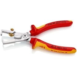 Knipex StriX® Abisolierzangen mit Kabelschere isoliert mit Mehrkomponenten-Hüllen, VDE-geprüft verchromt 180 mm (SB-Karte/Blister) Nr. 13 66 180 SB