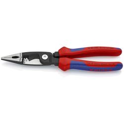 Knipex Elektro-Installationszange mit Mehrkomponenten-Hüllen schwarz atramentiert 200 mm (SB-Karte/Blister) Nr. 13 82 200 SB
