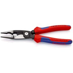 Knipex Elektro-Installationszange mit Mehrkomponenten-Hüllen schwarz atramentiert 200 mm Nr. 13 82 200