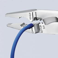 Knipex Elektro-Installationszange isoliert mit Mehrkomponenten-Hüllen, VDE-geprüft verchromt 200 mm (SB-Karte/Blister) Nr. 13 86 200 SB