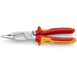Knipex Elektro-Installationszange isoliert mit Mehrkomponenten-Hüllen, VDE-geprüft verchromt 200 mm (SB-Karte/Blister) Nr. 13 96 200 SB