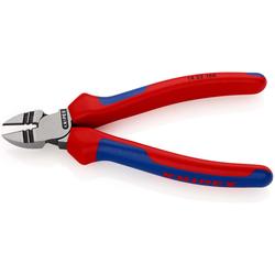 Knipex Abisolier-Seitenschneider mit Mehrkomponenten-Hüllen schwarz atramentiert 160 mm Nr. 14 22 160