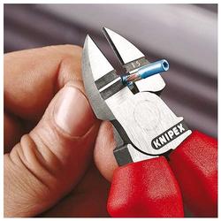 Knipex Abisolier-Seitenschneider mit Mehrkomponenten-Hüllen schwarz atramentiert 160 mm Nr. 14 22 160