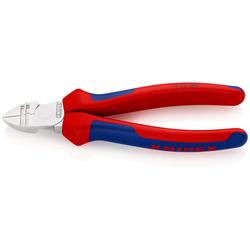 Knipex Abisolier-Seitenschneider mit Mehrkomponenten-Hüllen verchromt 160 mm Nr. 14 25 160
