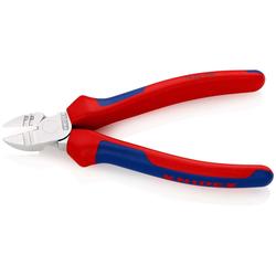 Knipex Abisolier-Seitenschneider mit Mehrkomponenten-Hüllen verchromt 160 mm Nr. 14 25 160