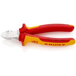 Knipex Abisolier-Seitenschneider isoliert mit Mehrkomponenten-Hüllen, VDE-geprüft verchromt 160 mm Nr. 14 26 160