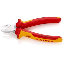 Knipex Abisolier-Seitenschneider isoliert mit Mehrkomponenten-Hüllen, VDE-geprüft verchromt 160 mm Nr. 14 26 160