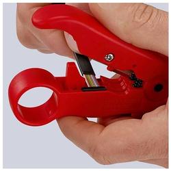 Knipex Abisolierwerkzeug für Koaxial- und Datenkabel 125 mm Nr. 16 60 06 SB