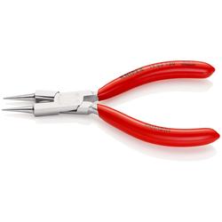 Knipex Rundzange mit Schneide (Schmuckbiegezange) mit Kunststoff überzogen verchromt 130 mm Nr. 19 03 130