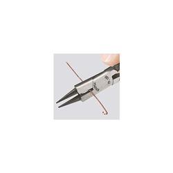 Knipex Rundzange mit Schneide (Schmuckbiegezange) mit Kunststoff überzogen verchromt 130 mm Nr. 19 03 130