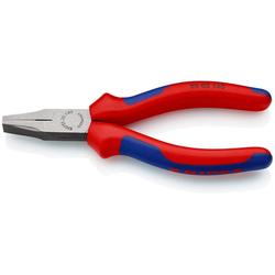 Knipex Flachzange mit Mehrkomponenten-Hüllen schwarz atramentiert 140 mm Nr. 20 02 140
