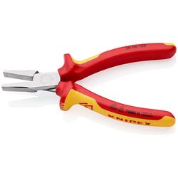 Knipex Flachzange isoliert mit Mehrkomponenten-Hüllen, VDE-geprüft verchromt 160 mm Nr. 20 06 160