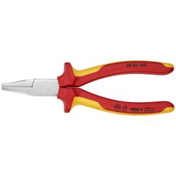 Knipex Flachzange isoliert mit Mehrkomponenten-Hüllen, VDE-geprüft verchromt 160 mm Nr. 20 06 160