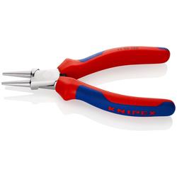 Knipex Rundzange mit Mehrkomponenten-Hüllen verchromt 140 mm Nr. 22 05 140