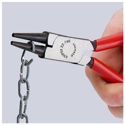 Knipex Rundzange mit Mehrkomponenten-Hüllen verchromt 140 mm Nr. 22 05 140