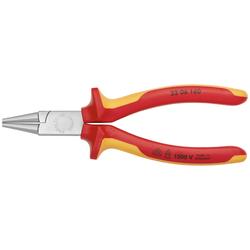Knipex Rundzange isoliert mit Mehrkomponenten-Hüllen, VDE-geprüft verchromt 160 mm Nr. 22 06 160