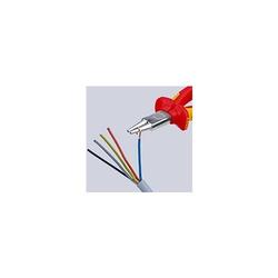 Knipex Rundzange isoliert mit Mehrkomponenten-Hüllen, VDE-geprüft verchromt 160 mm Nr. 22 06 160