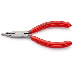 Knipex Flachrundzange mit Schneide (Radiozange) mit Kunststoff überzogen schwarz atramentiert 125 mm Nr. 25 01 125