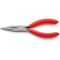 Knipex Flachrundzange mit Schneide (Radiozange) mit Kunststoff überzogen schwarz atramentiert 140 mm (SB-Karte/Blister) Nr. 25 01 140 SB