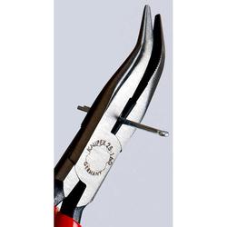 Knipex Flachrundzange mit Schneide (Radiozange) mit Kunststoff überzogen schwarz atramentiert 160 mm Nr. 25 01 160