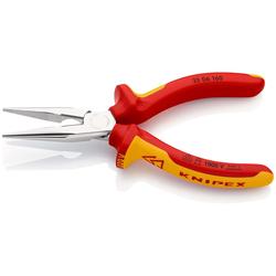 Knipex Flachrundzange mit Schneide (Radiozange) isoliert mit Mehrkomponenten-Hüllen, VDE-geprüft verchromt 160 mm Nr. 25 06 160