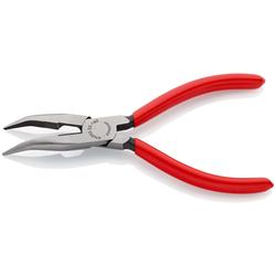 Knipex Flachrundzange mit Schneide (Radiozange) mit Kunststoff überzogen schwarz atramentiert 160 mm Nr. 25 21 160