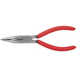 Knipex Flachrundzange mit Schneide (Radiozange) mit Kunststoff überzogen schwarz atramentiert 160 mm Nr. 25 21 160