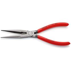 Knipex Flachrundzange mit Schneide (Storchschnabelzange) mit Kunststoff überzogen schwarz atramentiert 200 mm (SB-Karte/Blister) Nr. 26 11 200 SB