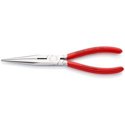 Knipex Flachrundzange mit Schneide (Storchschnabelzange) mit Kunststoff überzogen verchromt 200 mm Nr. 26 13 200