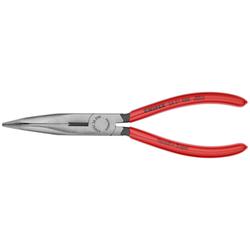 Knipex Flachrundzange mit Schneide (Storchschnabelzange) mit Kunststoff überzogen schwarz atramentiert 200 mm (SB-Karte/Blister) Nr. 26 21 200 SB