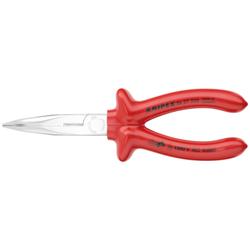 Knipex Flachrundzange mit Schneide (Storchschnabelzange) tauchisoliert, VDE-geprüft verchromt 200 mm Nr. 26 27 200