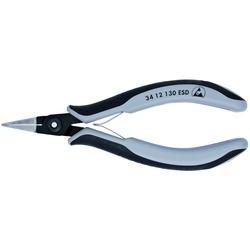 Knipex Präzisions-Elektronik-Greifzange ESD mit Mehrkomponenten-Hüllen brüniert 135 mm Nr. 34 12 130 ESD