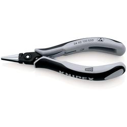 Knipex Präzisions-Elektronik-Greifzange ESD mit Mehrkomponenten-Hüllen brüniert 130 mm Nr. 34 42 130 ESD
