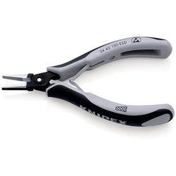Knipex Präzisions-Elektronik-Greifzange ESD mit Mehrkomponenten-Hüllen brüniert 130 mm Nr. 34 42 130 ESD
